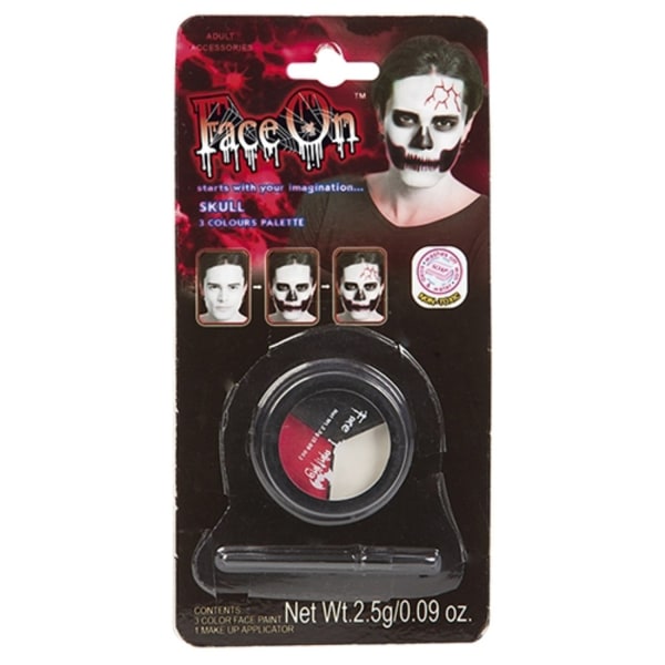 Sminkesett Skull with Makeup brush - Makeup - Halloween & Masquerade White