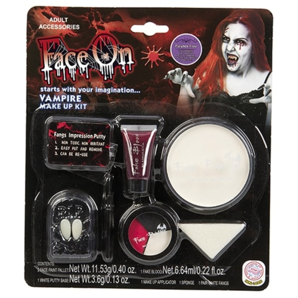 Vampyr Makeup Sæt / Makeup Kit - Makeup - 5 Dele - Halloween
