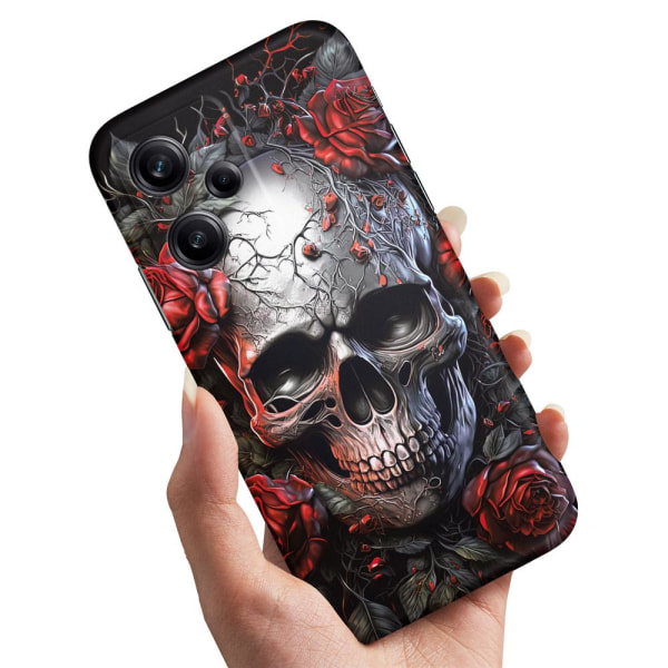 Xiaomi Redmi Note 12 5G - Cover/Mobilcover Skull Roses