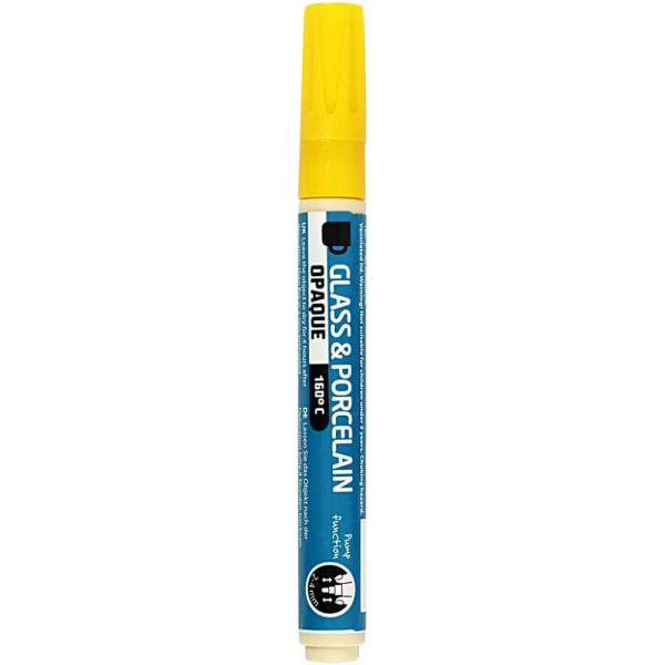 Porslin- & Glaspenna - Välj färg! Yellow Gul (2-4 mm)