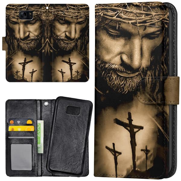 Samsung Galaxy S7 - Plånboksfodral/Skal Jesus