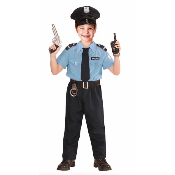Politibetjent Børn - Maskerade kostume XL
