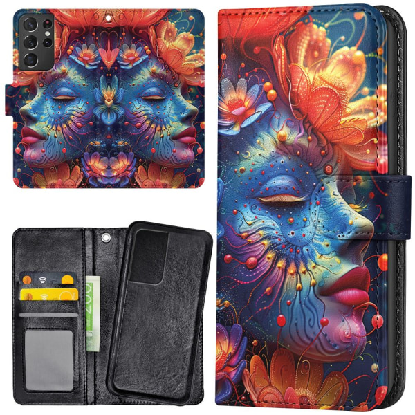 Samsung Galaxy S21 Ultra - Mobilcover/Etui Cover Psychedelic