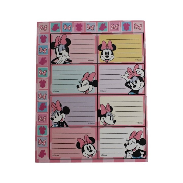 Disney Minnie Joy skrivbokset med etiketter och klistermärken, 16 delar