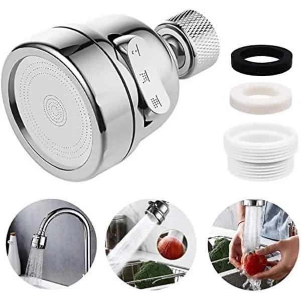 Mundstykke til Vandhane - 360° Roterende Vand Adapter Silver