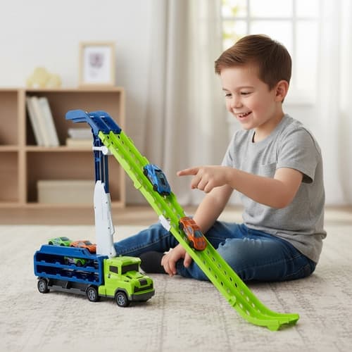 Lastbil med 6 bilar - Lekbana