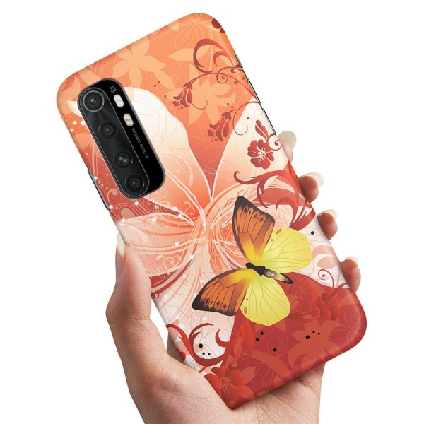 Xiaomi Mi Note 10 Lite - Cover / Mobiletui Butterfly & Flower