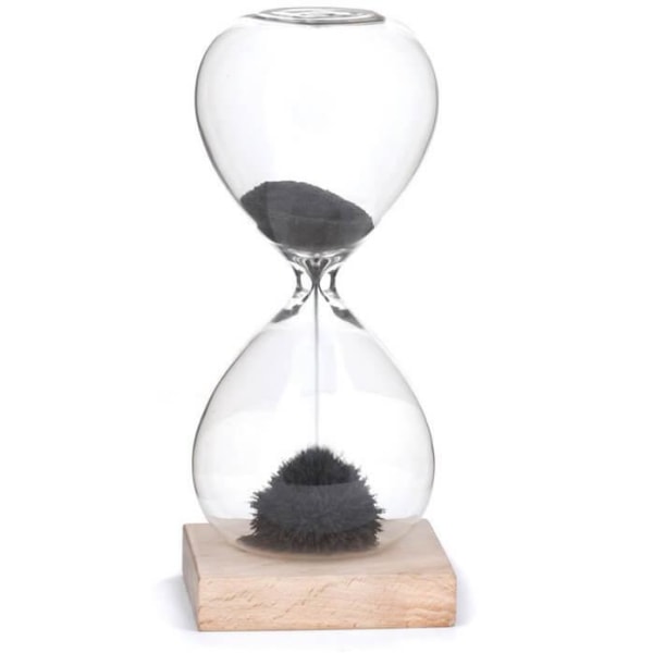 Timeglass med magnetisk sand - 16 cm Transparent
