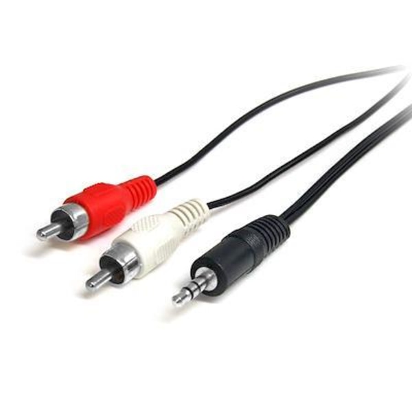 10m Lydkabel 2x RCA til 3,5mm - Han Black