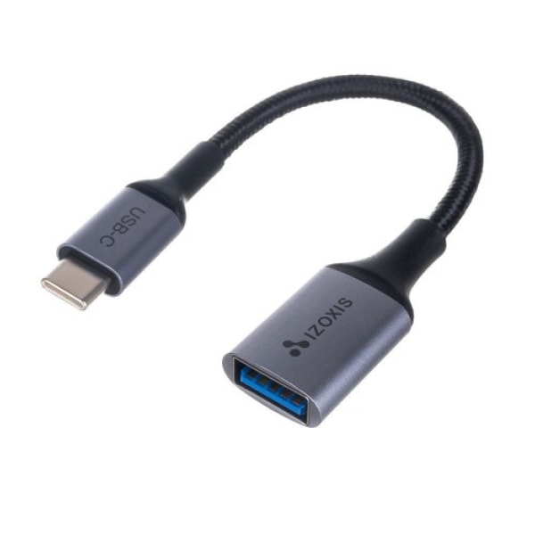 USB-C hann til USB 3.0 hunn - OTG Adapter Grey