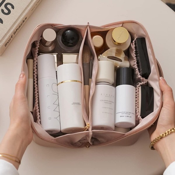 Meikkipussi / Toilettipussi - Laukku meikille - Makeup Bag Beige