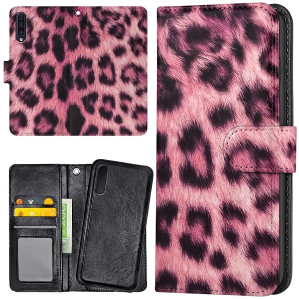 Huawei P20 Pro - Plånboksfodral/Skal Pink Leopard