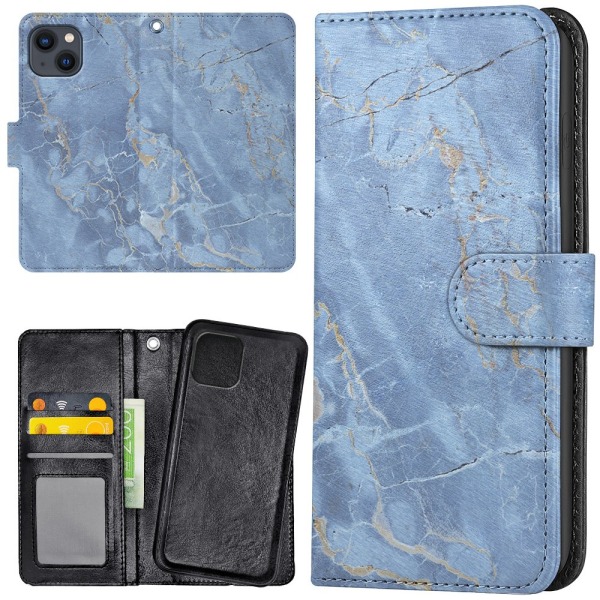 iPhone 15 Plus - Lommebok Deksel Marmor