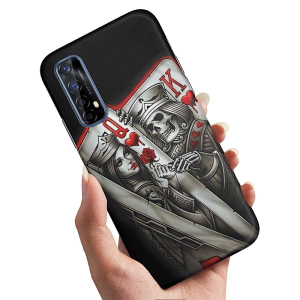 Realme 7 - Deksel/Mobildeksel King Queen Kortstokk