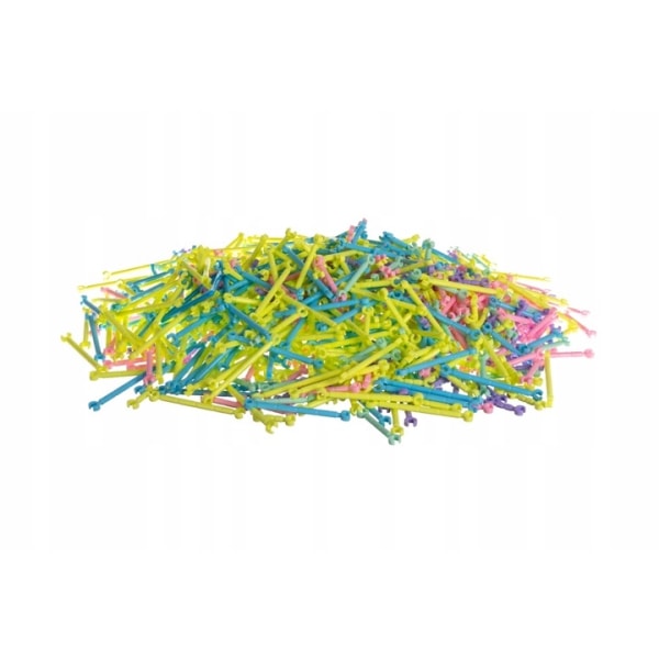 Blocks - straws - construction figures - 1000 pcs Multicolor