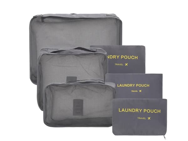 Organizer til Koffert - 6-deler - Vesker for Reise Grey