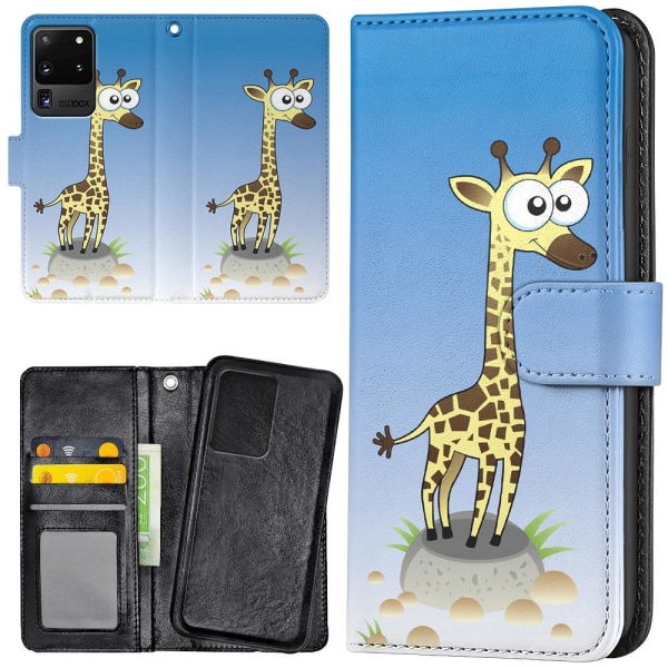 Samsung Galaxy S20 Ultra - Mobilcover/Etui Cover Tegnet Giraf