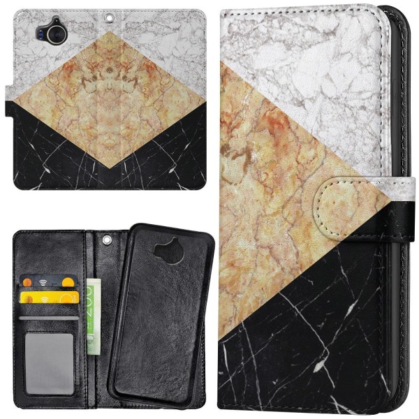 Huawei Y6 (2017) - Mobile Case Marble Discs