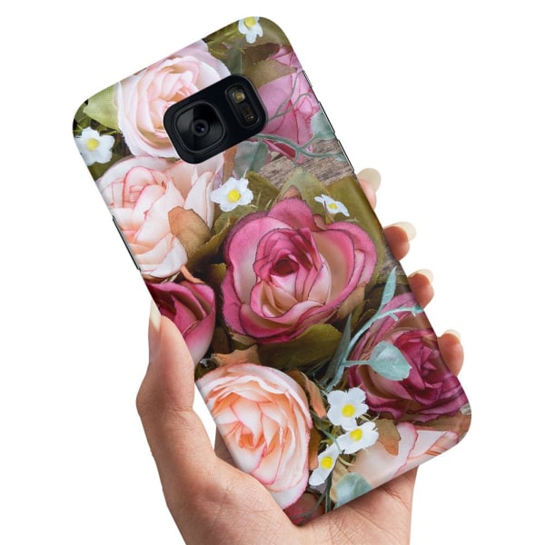 Samsung Galaxy S6 Edge - Deksel/Mobildeksel Blomster