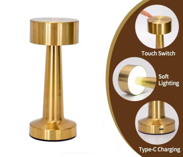 Trådløs LED Lampe med Dimmer & Touch - 1200mAh