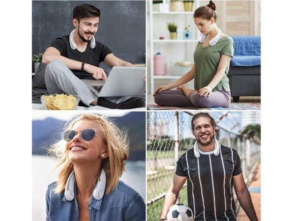 Halsfläkt – Portabel handsfree fläkt Vit