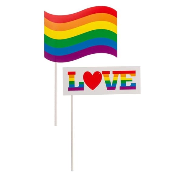 Pride Accessoarer på Pinne - 12-delar Multicolor