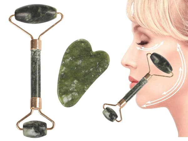 Jade Massage Roller / Gua Sha Ansigtsmassage - Massér ansigtet