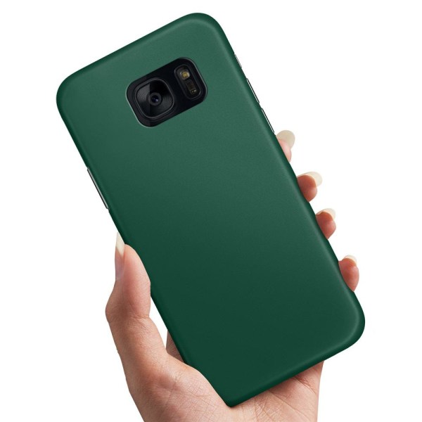 Samsung Galaxy S6 Edge - Cover/Mobilcover Mørkgrøn Dark green