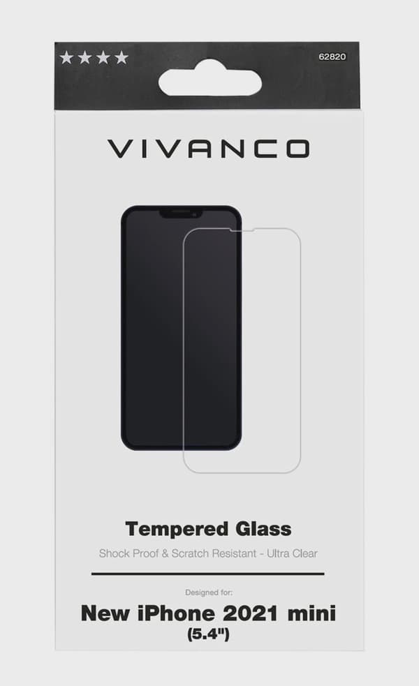 Vivanco Härdat Skyddsglas 9H iPhone 13 mini
