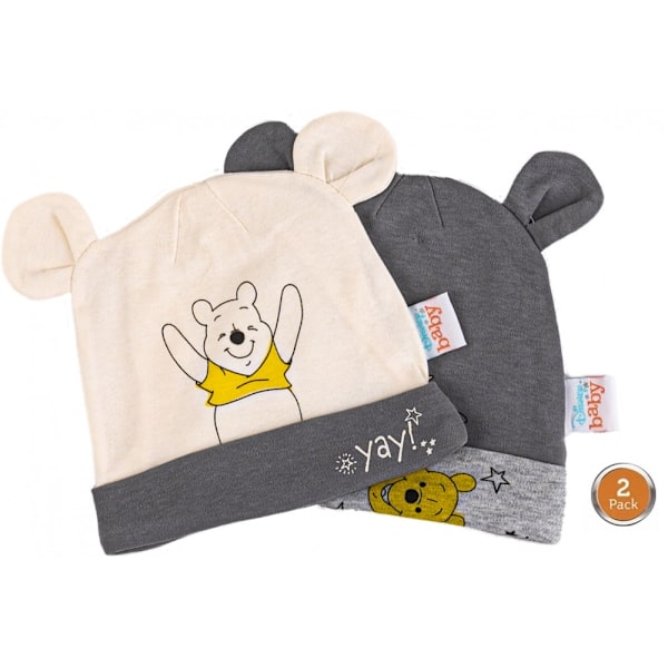 Nalle Puh Mössa för Baby - 2-Pack 86/92 cm
