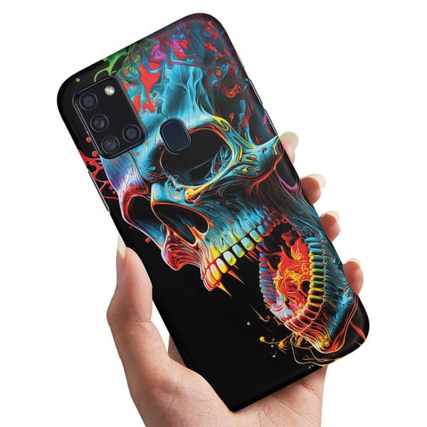 Deksel / Mobildeksel til Samsung Galaxy A21s - Skull