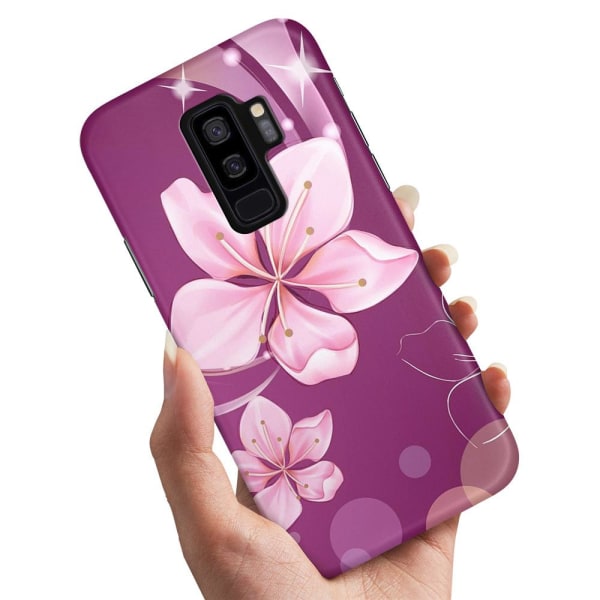Samsung Galaxy S9 Plus - Cover/Mobilcover Hvid Blomst