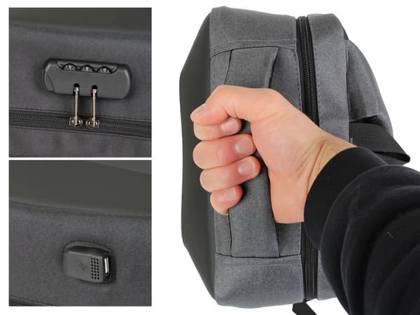 Ryggsäck business stöldskydd laptop Grey