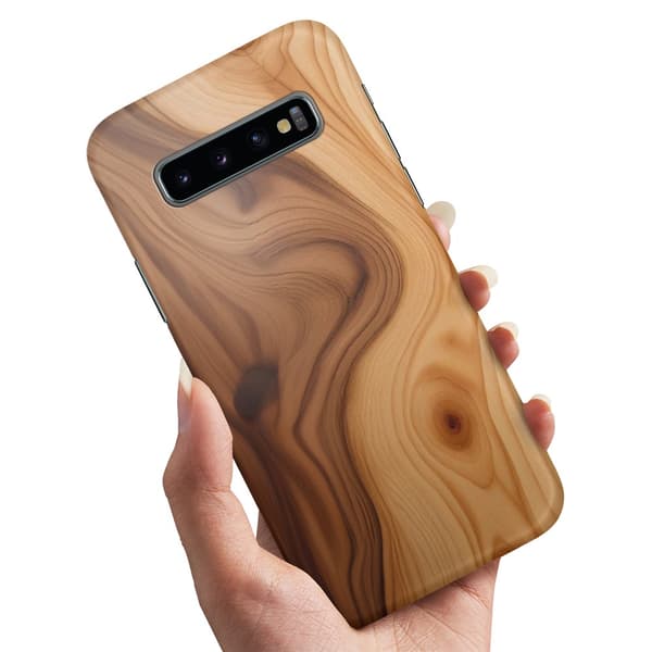 Deksel / Mobildeksel til Samsung Galaxy S10 Plus - Wood