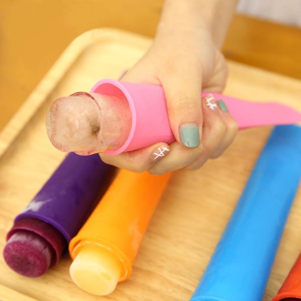 3-Kpl - Mehujäämuotti Silikoni / Jäämuotti Mehujäälle - Jäätelö Multicolor