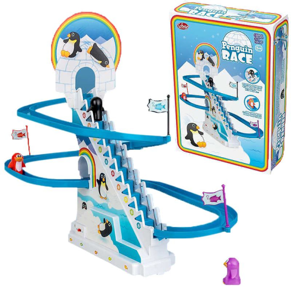 Pingvin Rutschkana - Penguin Race Spel Blå