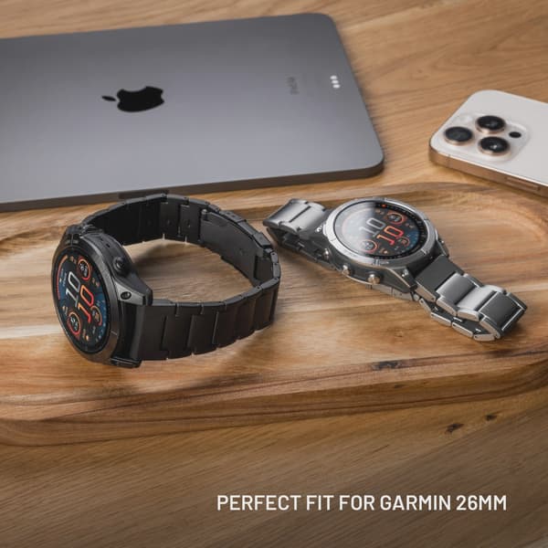 FIXED Titanrem för Garmin QuickFit 26mm Svart