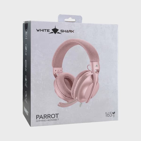 White Shark PARROT On-Ear Gaming Headset Rosa