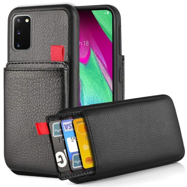 Samsung Galaxy S21 - Kansi piilotetulla korttipaikalla / korttitelineellä Black