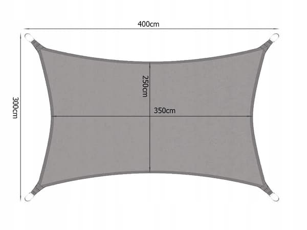 Solseil med UV-Beskyttelse til Uteplass - 4x3 m Grey