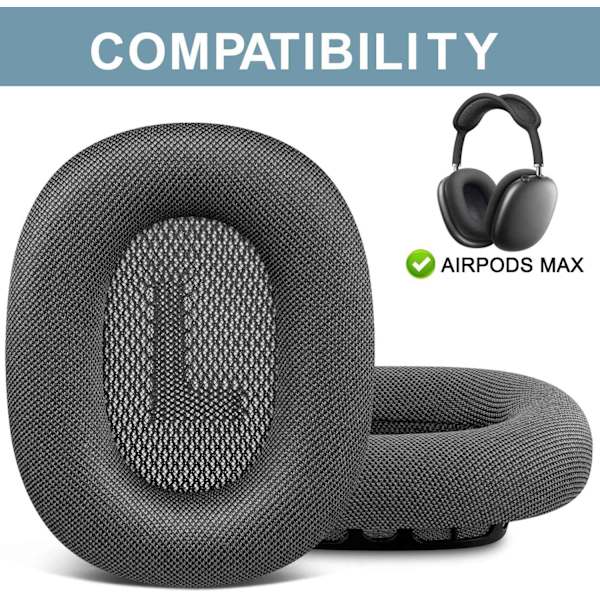 Øreputer til Apple AirPods Max – Erstatningsputer Grey