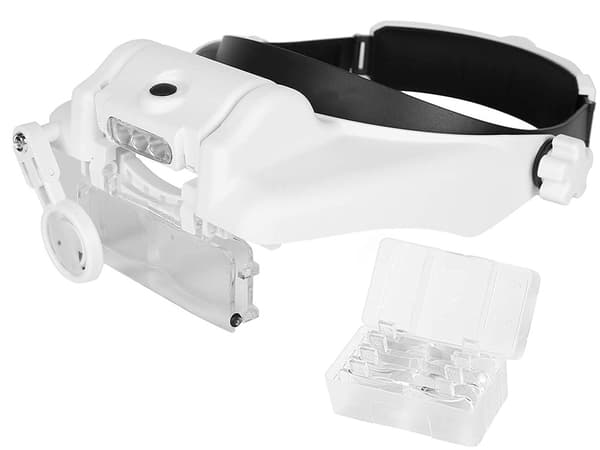 Genom strålkastarglasögon 3 led linser 13x