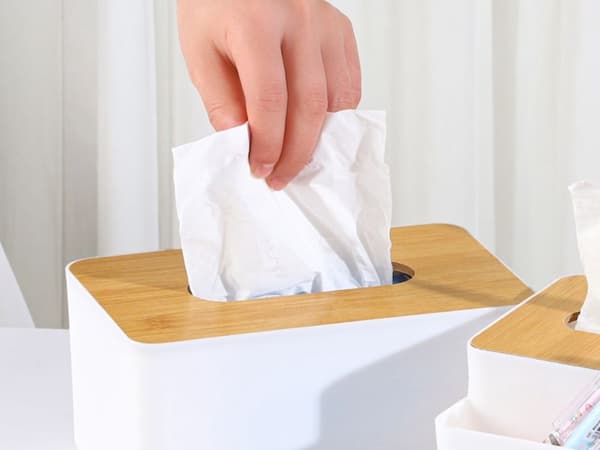 Servetthållare bambu - Förvaringslåda och pappersbox
