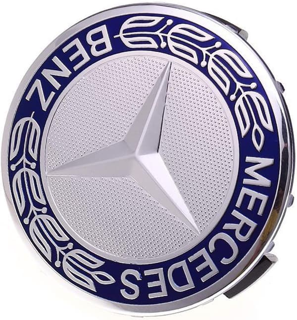 Mercedes-Benz Centerkapsler til Bil Fælge - 4-pak 75mm BENZ Blå
