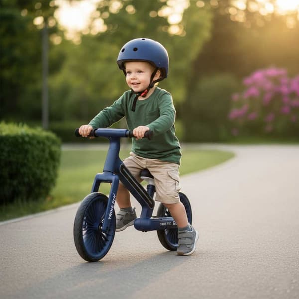 Balanscykel med LED för barn - Springcykel Dark blue