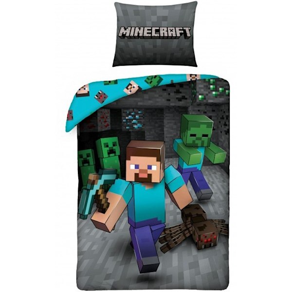 Minecraft Undertak Täcke 140×200 cm, 70×90 cm