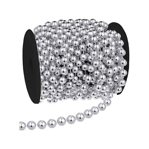 5m Perlegirlander – Julepynt Silver