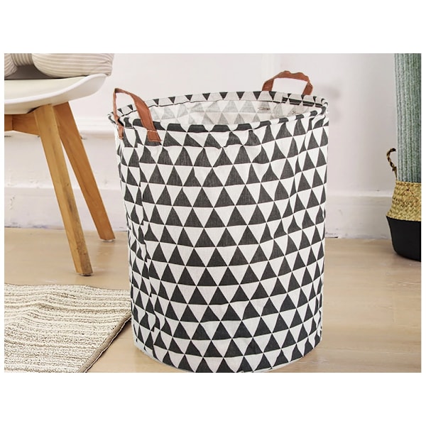 Hopfällbar Tvättkorg - 45L Svart
