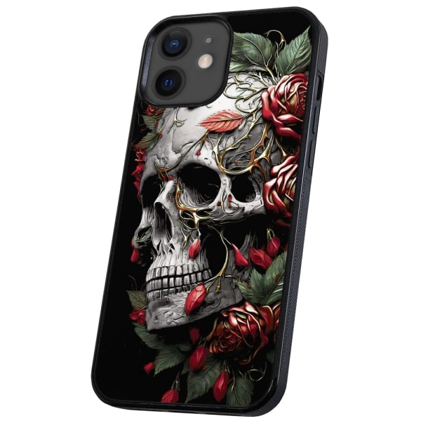 iPhone 12/12 Pro - Kuoret/Suojakuori Skull Roses