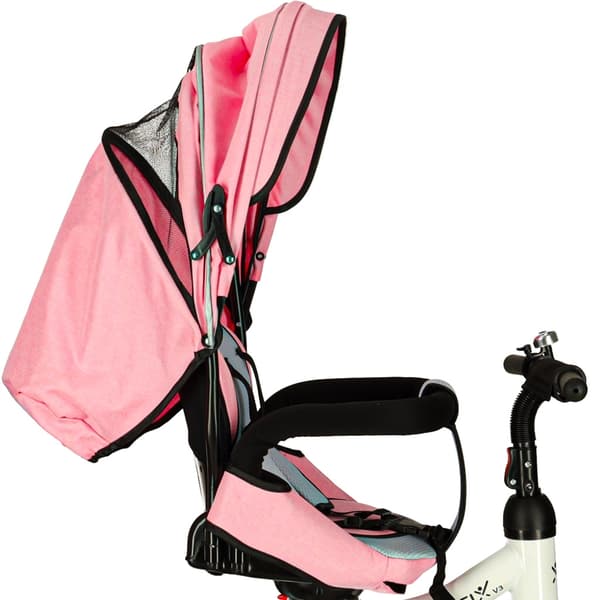 Barnvagn Trehjuling med Solskydd Pink